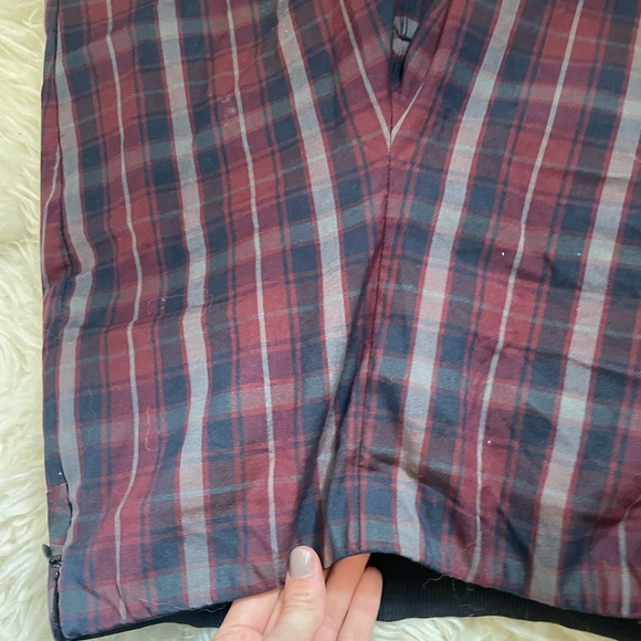 Rag & Bone Cropped Red Plaid Pant 8 - Picture 4 of 8